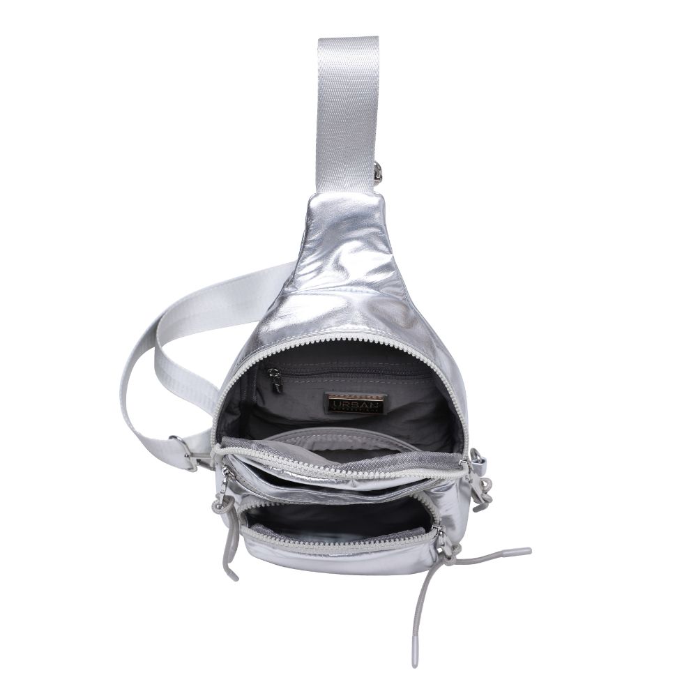 Product Image of Urban Expressions Sid Sling Backpack 840611120724 View 8 | Silver