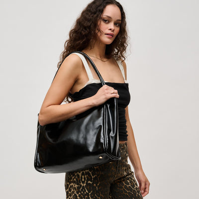 Woman wearing Black Urban Expressions Doris Tote 840611136848 View 1 | Black