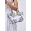 Woman wearing Silver Urban Expressions Mariposa Evening Bag 840611191335 View 1 | Silver