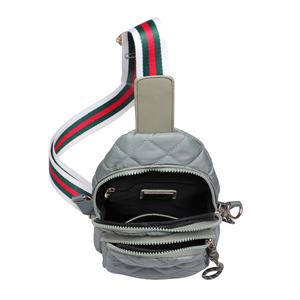 Product Image of Urban Expressions Ace - Quilted Nylon Sling Backpack 840611104540 View 8 | Sage