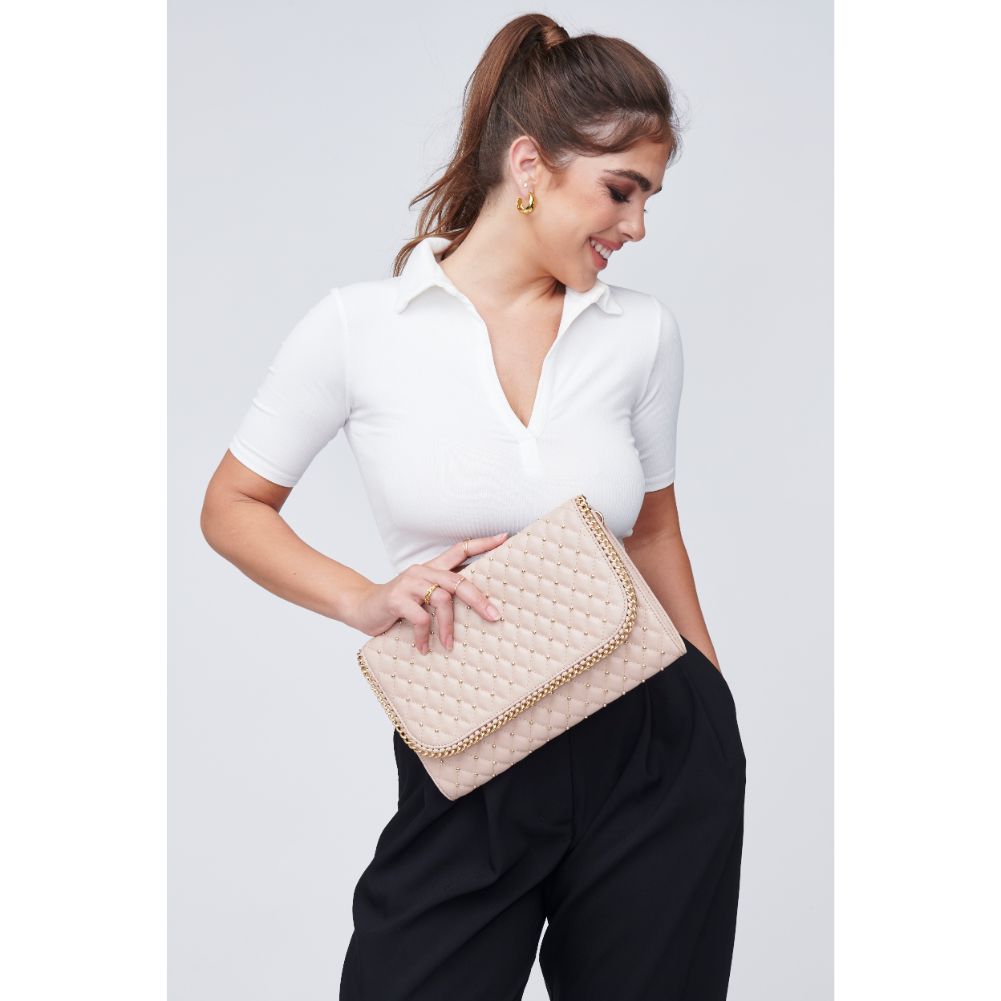 Woman wearing Natural Urban Expressions Viola Clutch 818209010993 View 4 | Natural