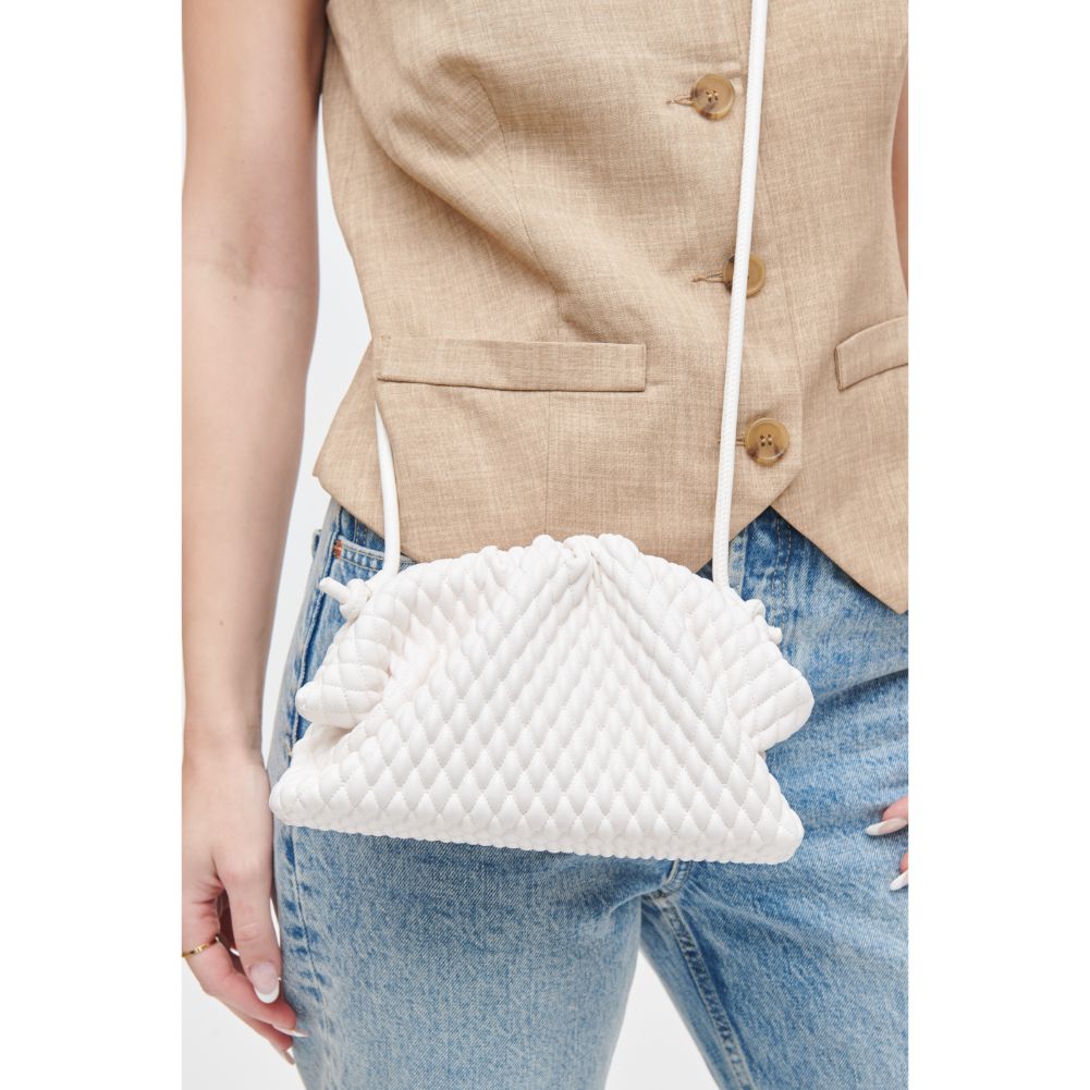 Woman wearing Oatmilk Urban Expressions Elise Crossbody 840611118363 View 4 | Oatmilk