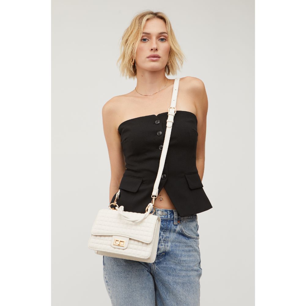 Woman wearing Oatmilk Urban Expressions Zoe Crossbody 840611115423 View 2 | Oatmilk