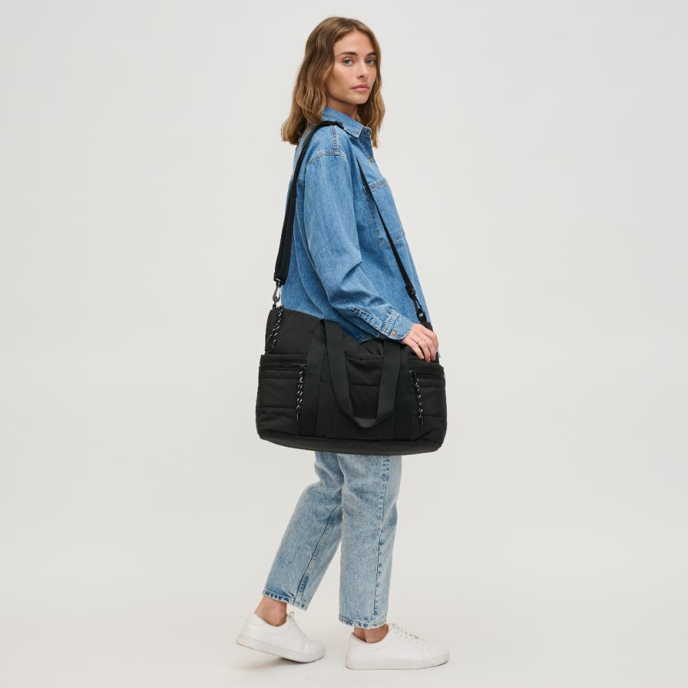 Woman wearing Black Urban Expressions Jessi Tote 840611141156 View 4 | Black