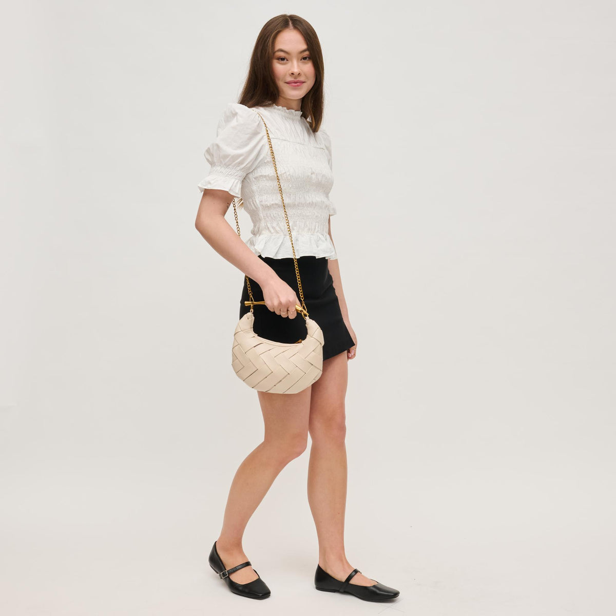 Woman wearing Natural Urban Expressions Ursula Crossbody 840611143372 View 3 | Natural