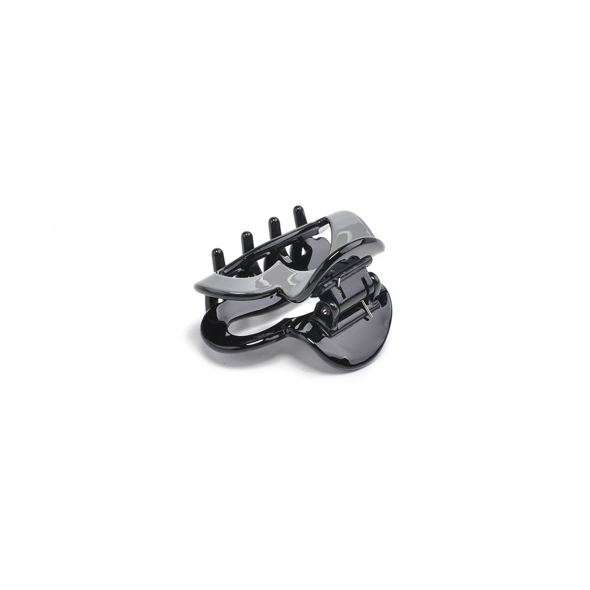 Product Image of Urban Expressions Heart Design Small Claw Hair Claw 818209013390 View 3 | Gunmetal