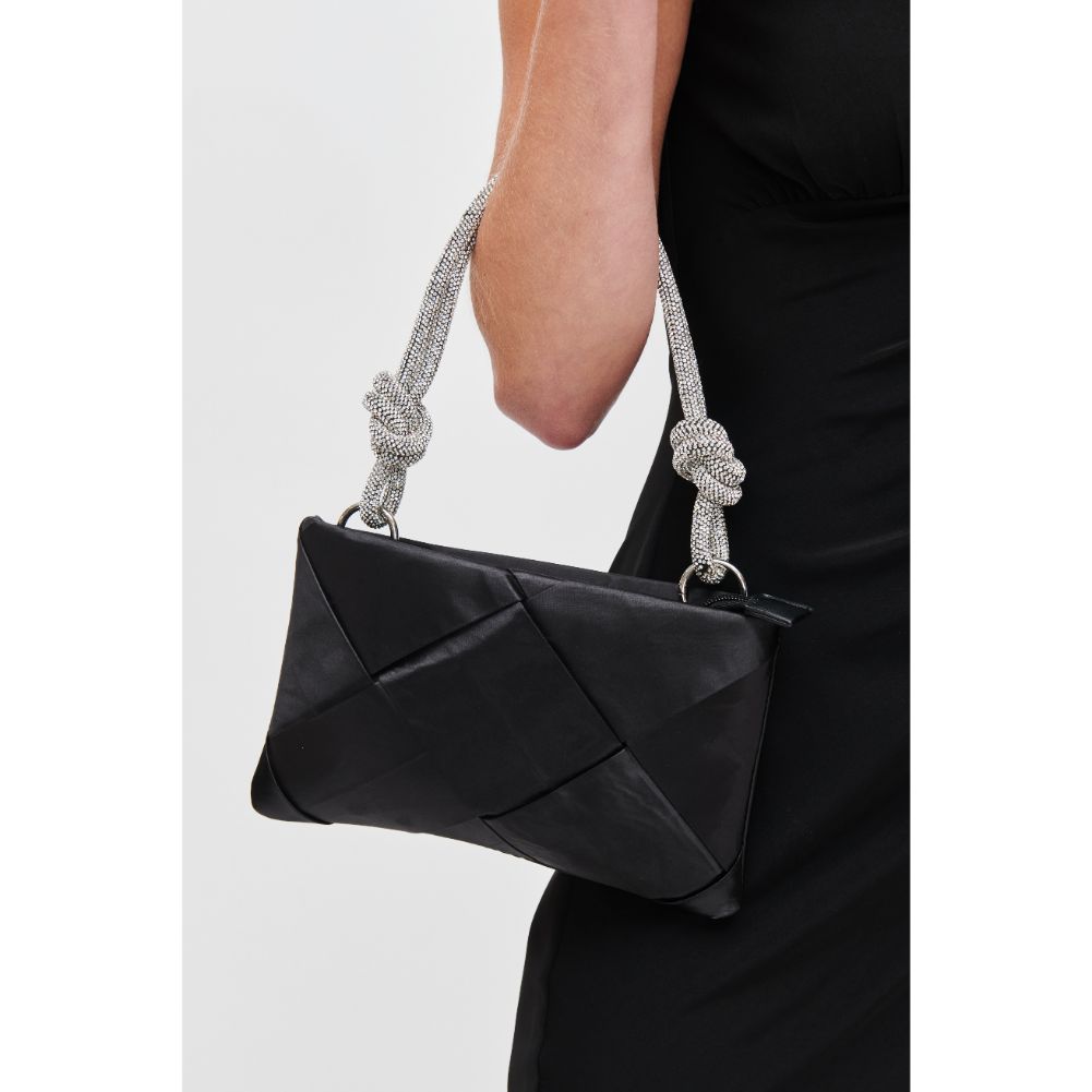 Woman wearing Black Urban Expressions Valkyrie Evening Bag 840611100672 View 4 | Black