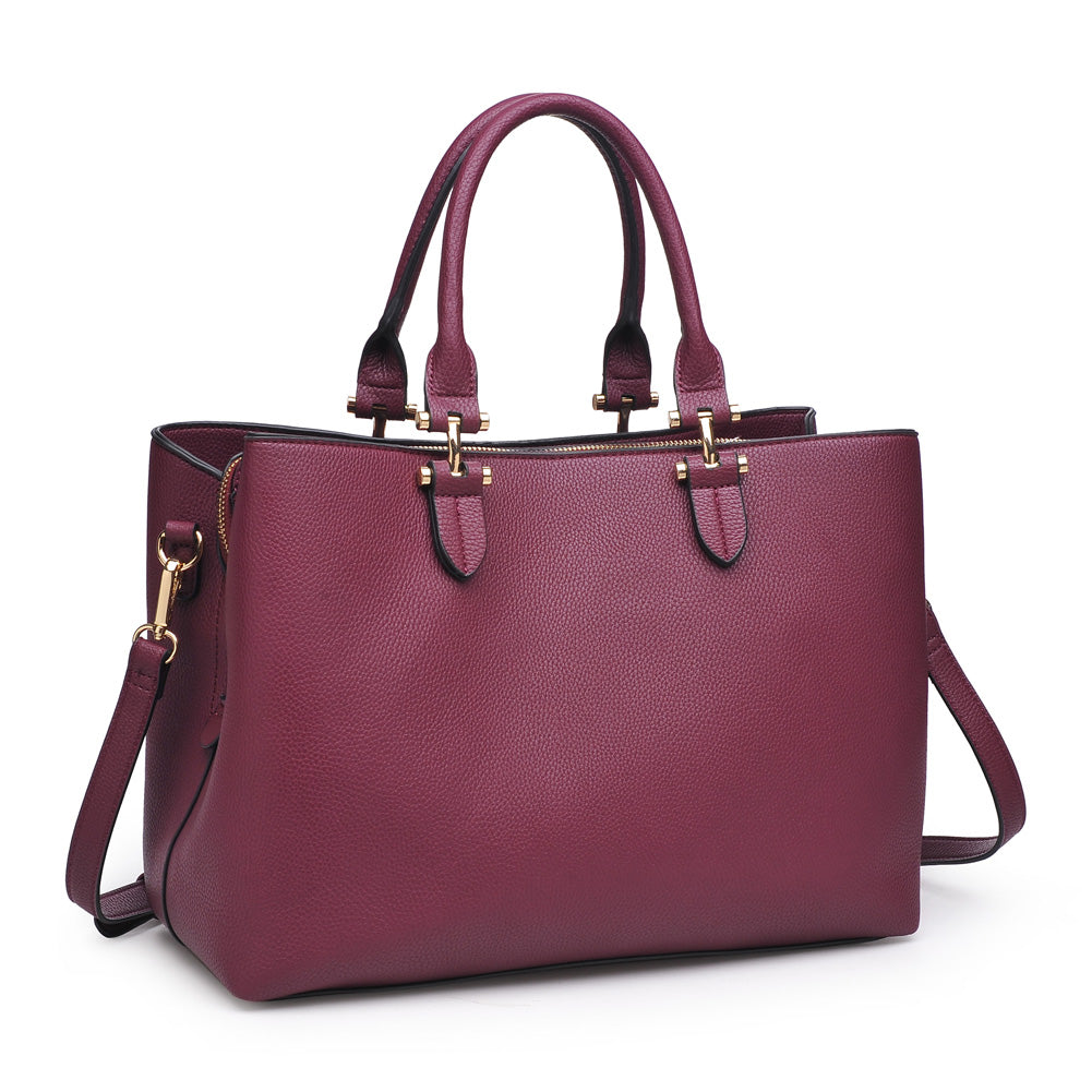 Product Image of Urban Expressions Liverpool Satchel NA-840611153425 View 2 | Burgundy