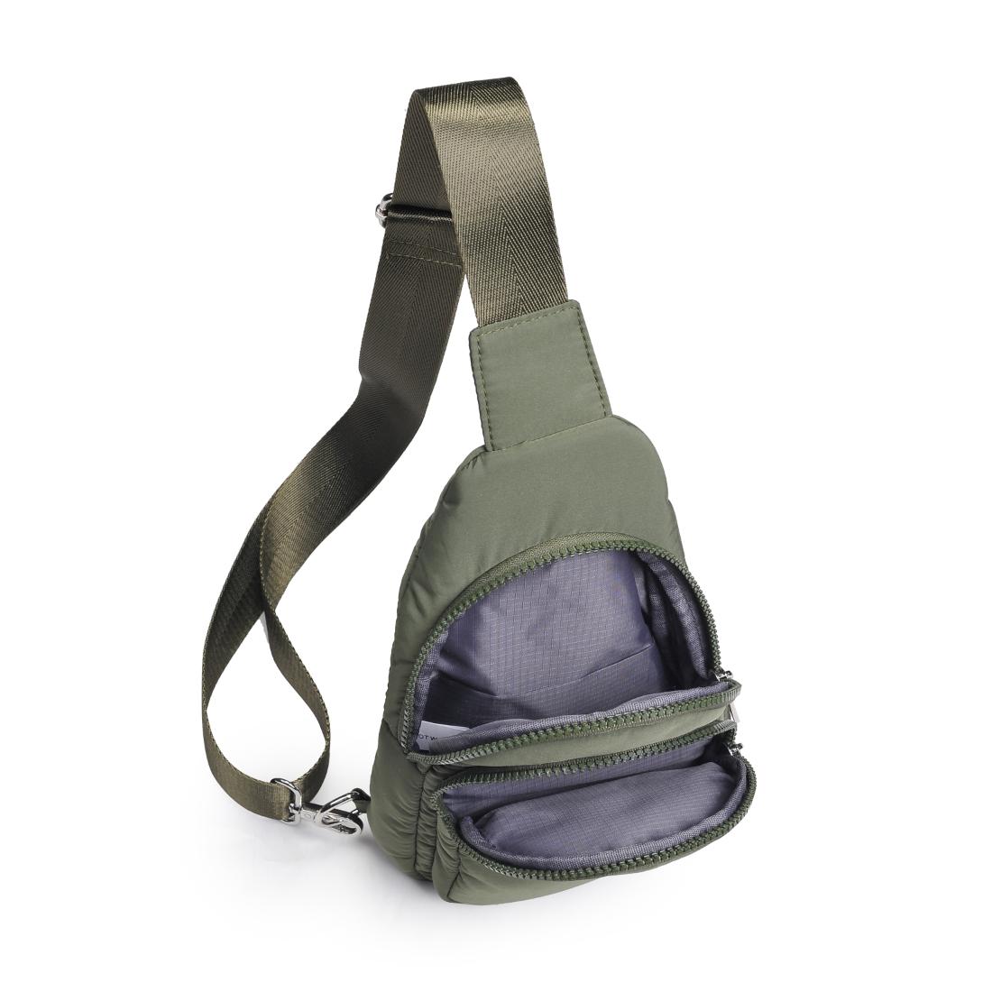 Product Image of Urban Expressions Kenny Sling Backpack 840611124968 View 8 | Olive