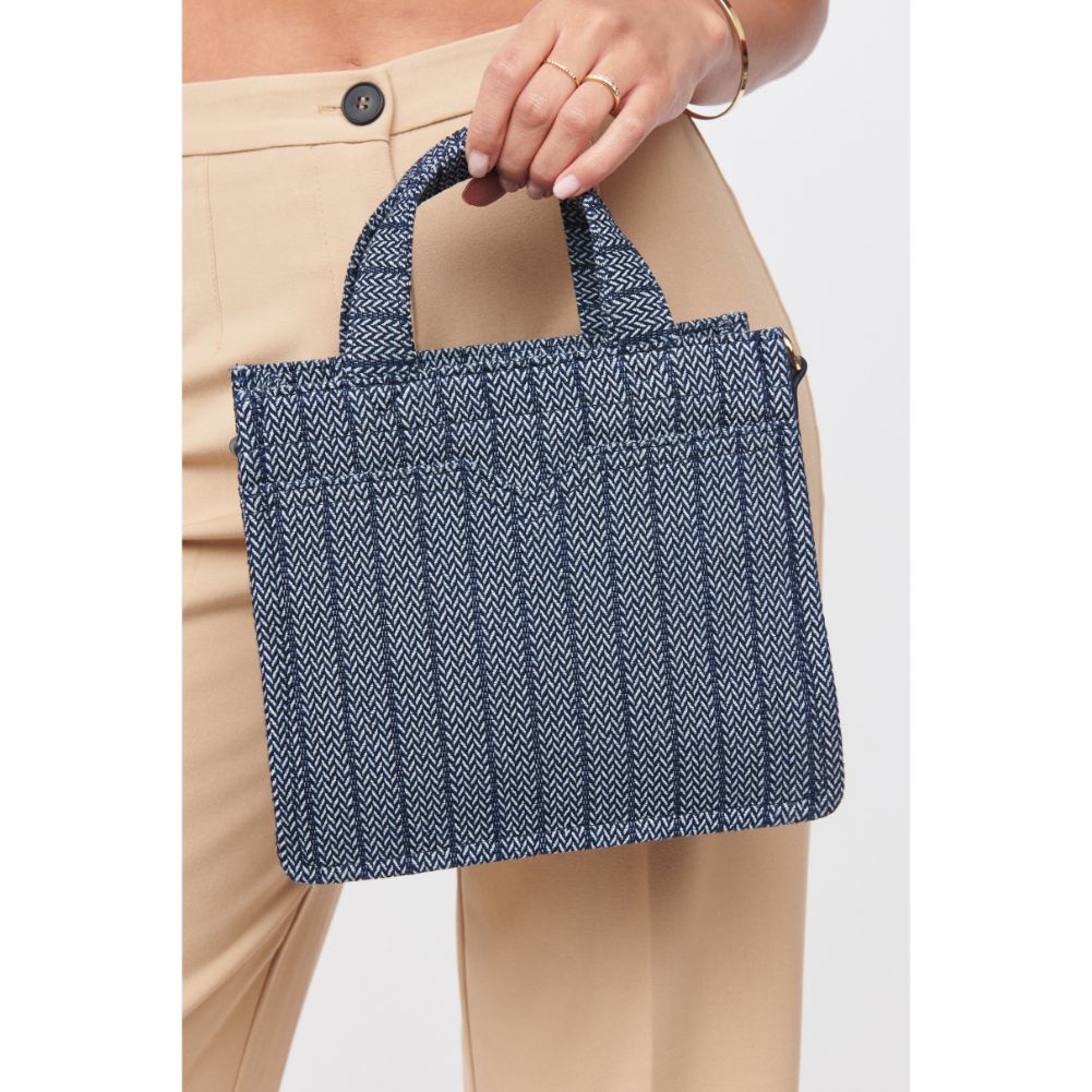 Woman wearing Denim Urban Expressions Vivienne Mini Tote 840611101761 View 4 | Denim