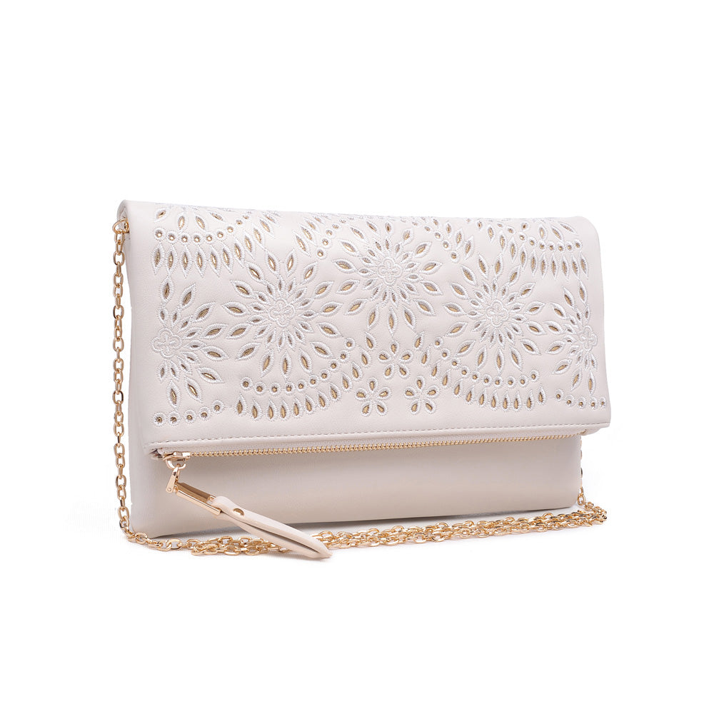 Product Image of Urban Expressions Ellington Embroidered Clutch NA-840611159434 View 2 | Bone