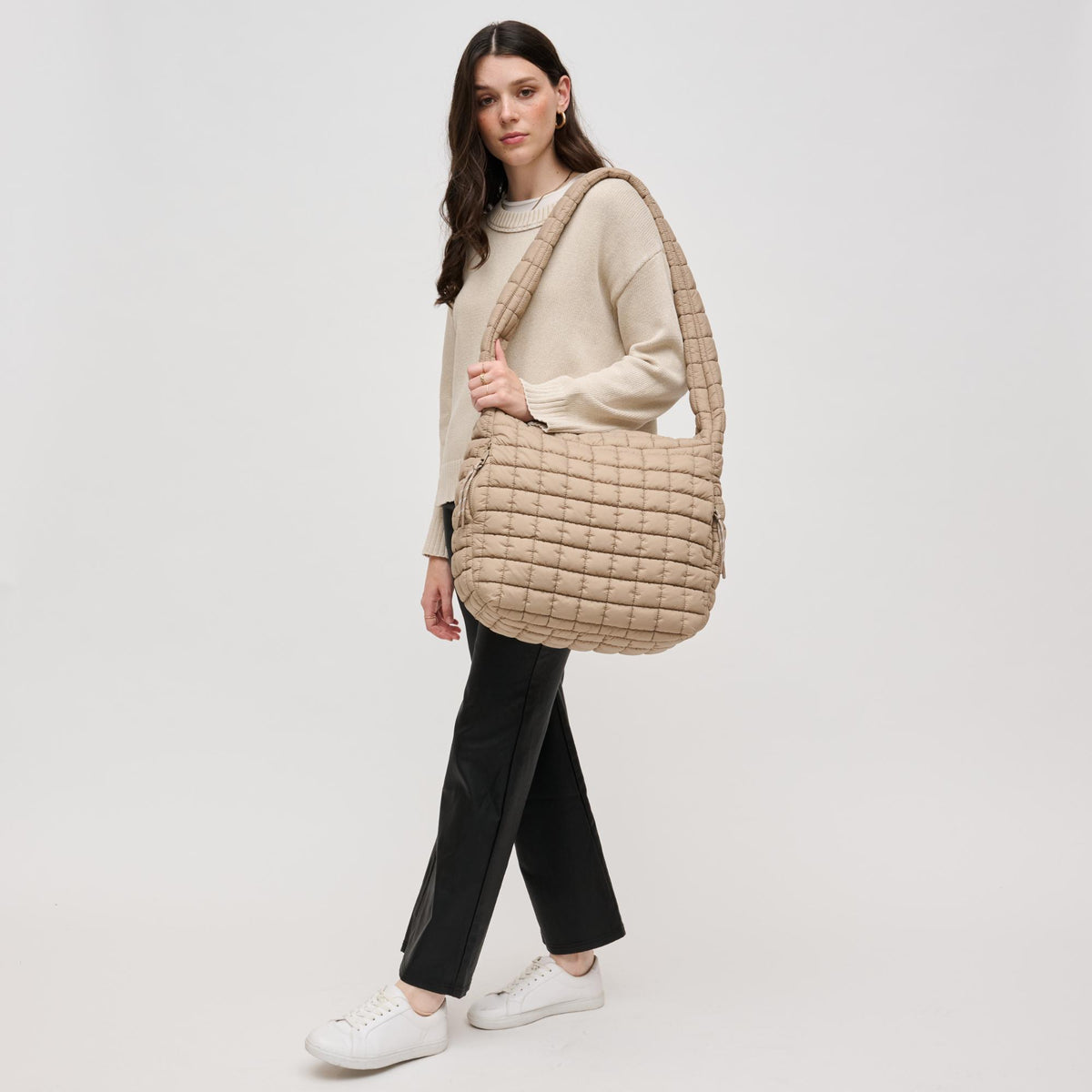 Woman wearing Natural Urban Expressions Leda Hobo 840611127303 View 4 | Natural