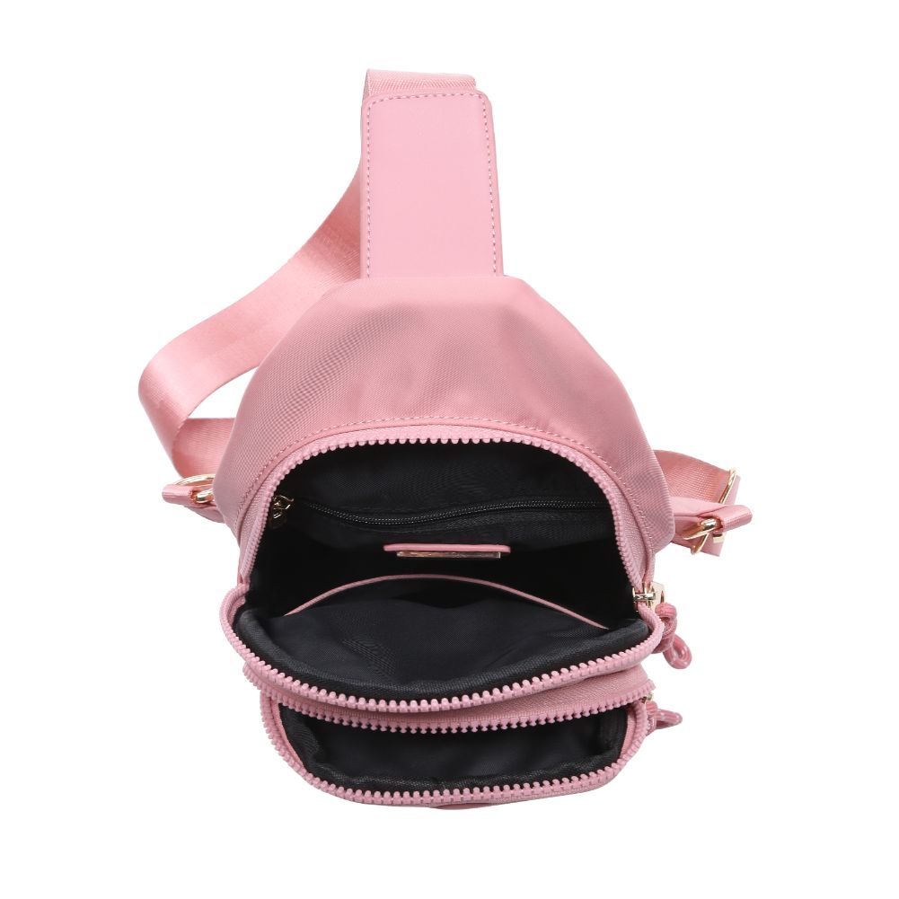 Product Image of Urban Expressions Ace Sling Backpack 840611177667 View 4 | Pastel Pink