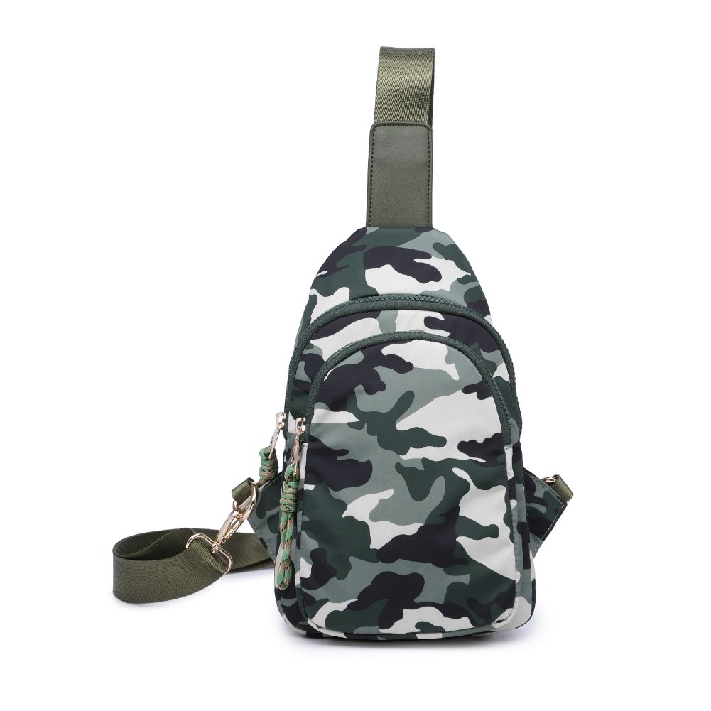 Product Image of Urban Expressions Ace Sling Backpack 840611177698 View 1 | Green Camo