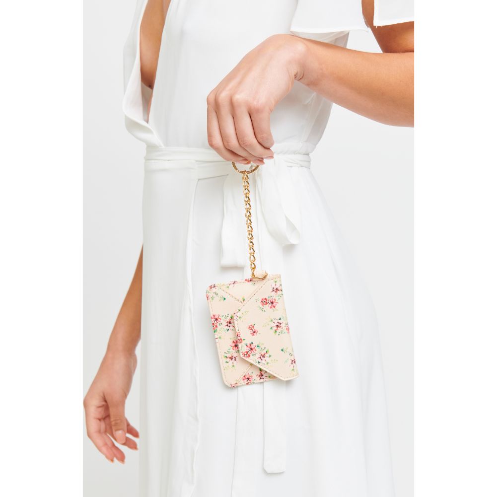 Woman wearing Cream Urban Expressions Gia - Floral Card Holder 840611181879 View 1 | Cream