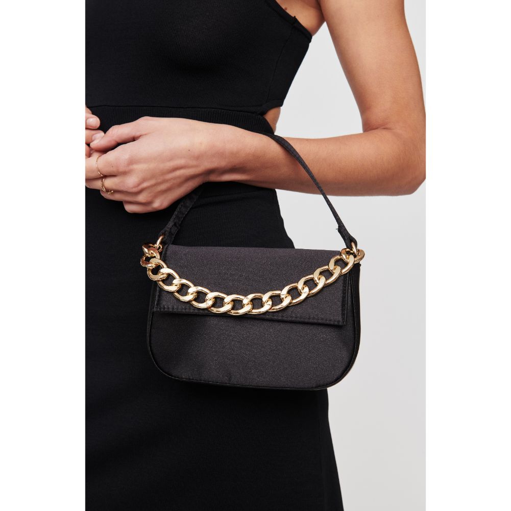 Woman wearing Black Urban Expressions Aaliyah Evening Bag 840611101068 View 1 | Black