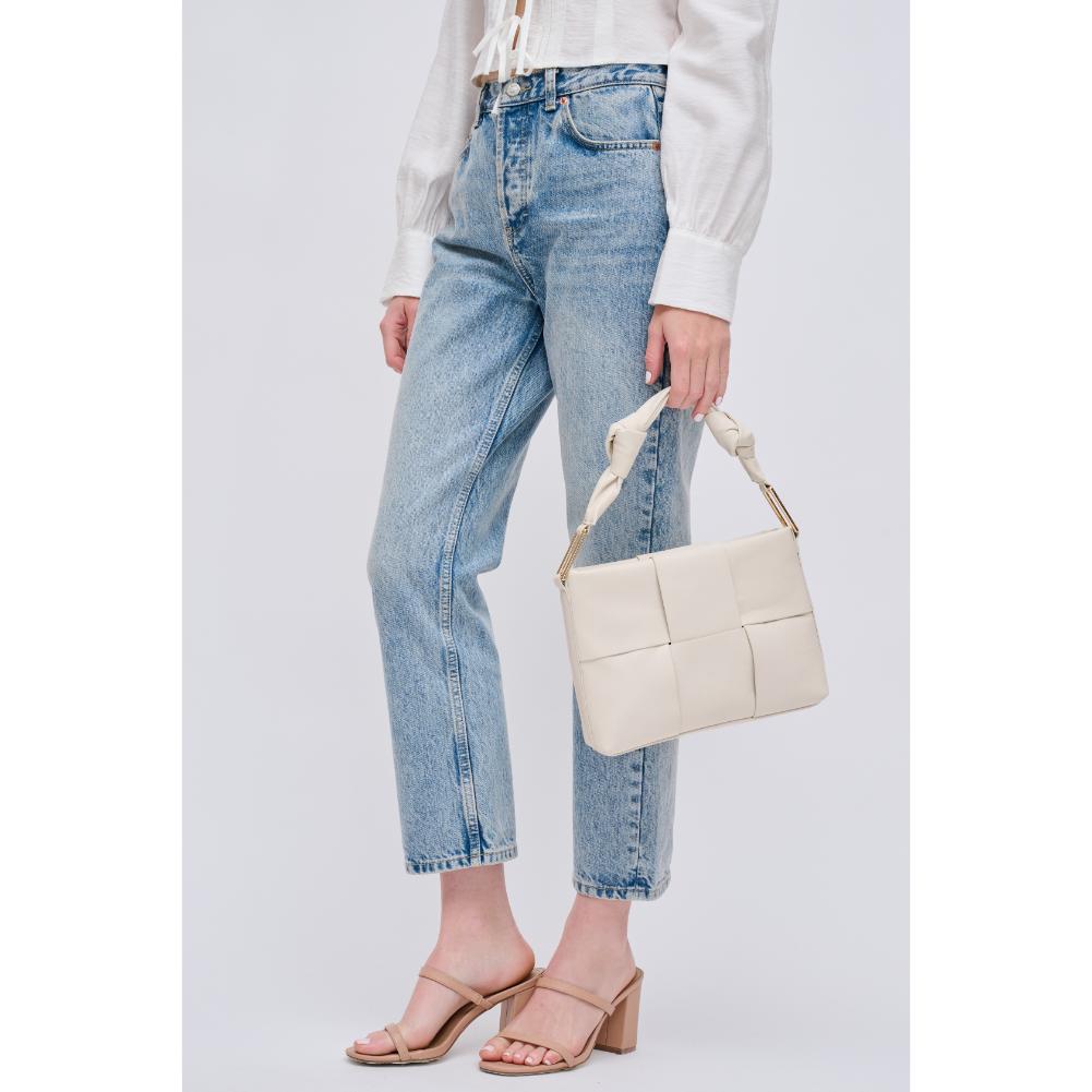 Woman wearing Oatmilk Urban Expressions Jane Crossbody 840611123756 View 3 | Oatmilk