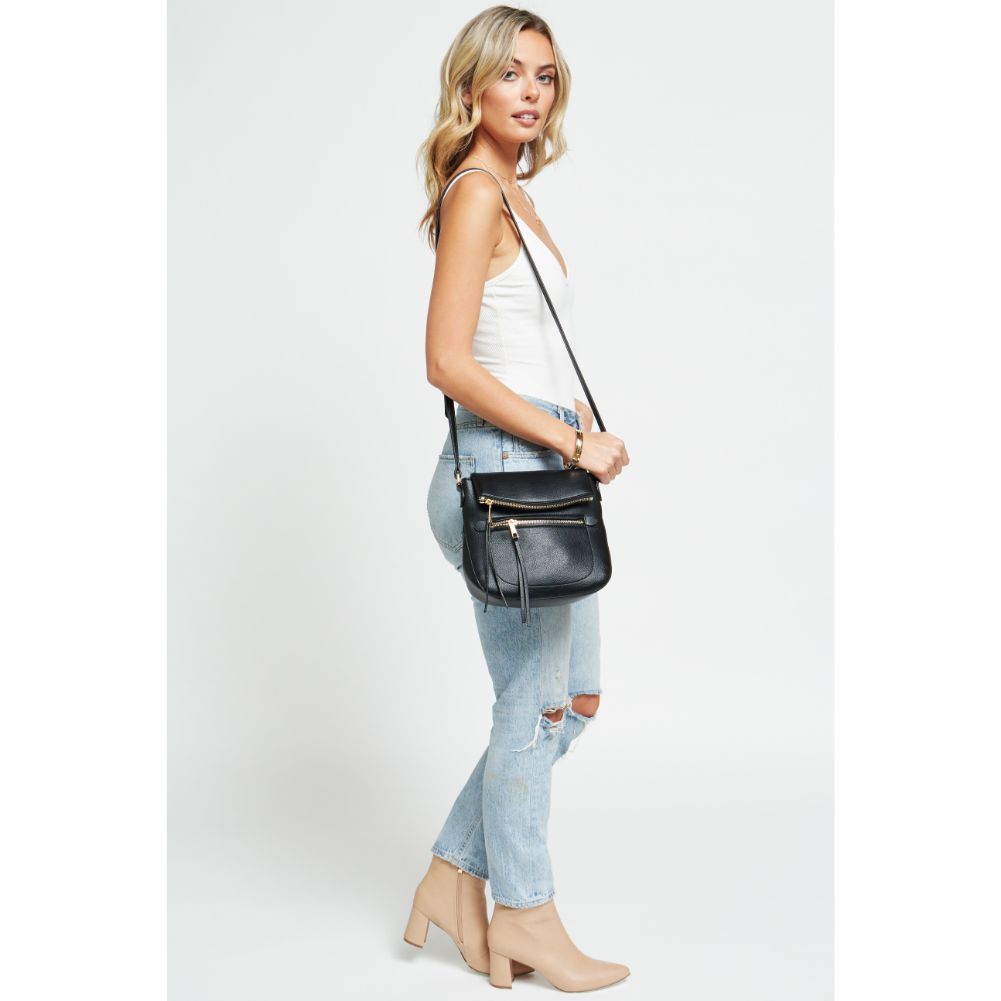 Woman wearing Black Urban Expressions Jean Crossbody 840611177179 View 2 | Black