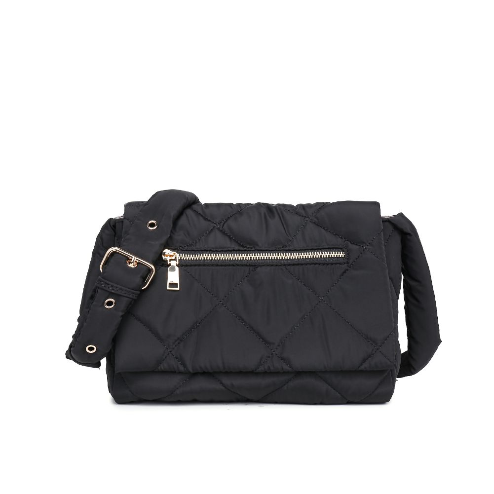 Product Image of Urban Expressions Carson - Quilted Nylon Crossbody 840611114488 View 5 | Black