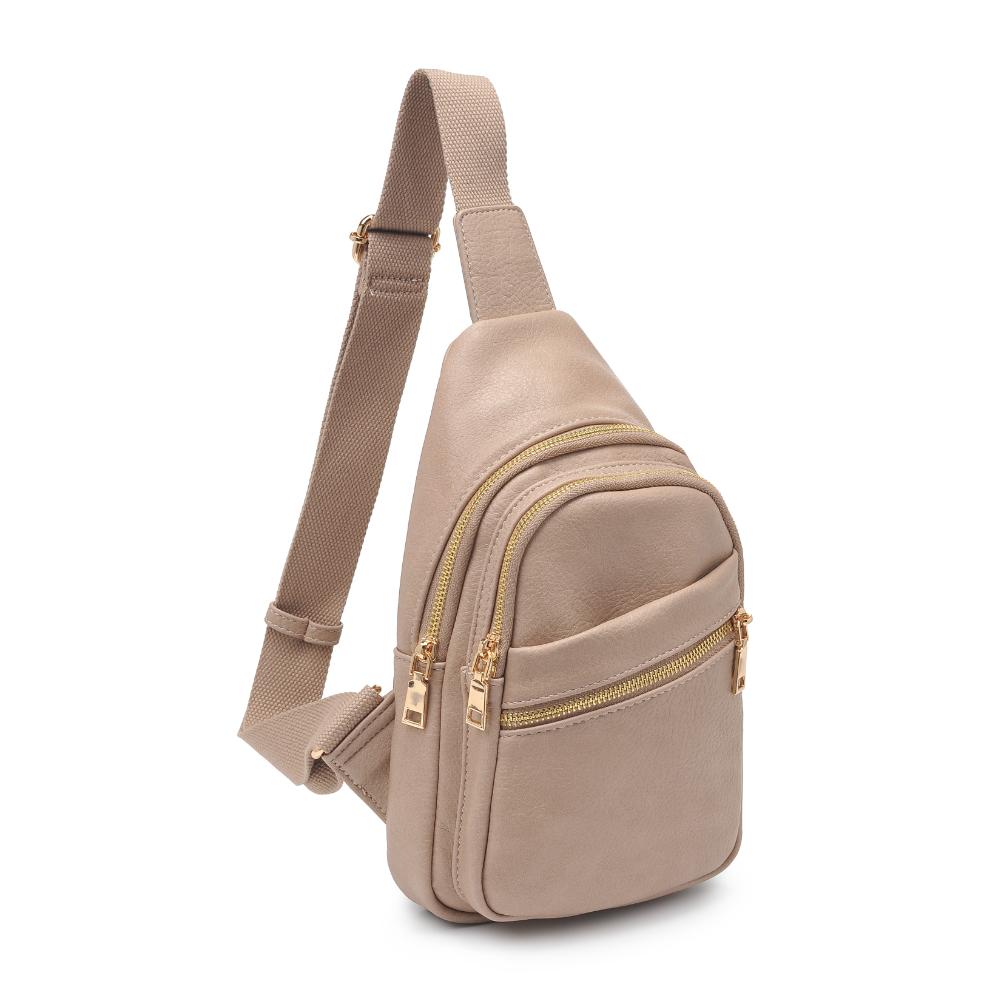 Product Image of Urban Expressions Zephyr Sling Backpack 840611193308 View 6 | Natural