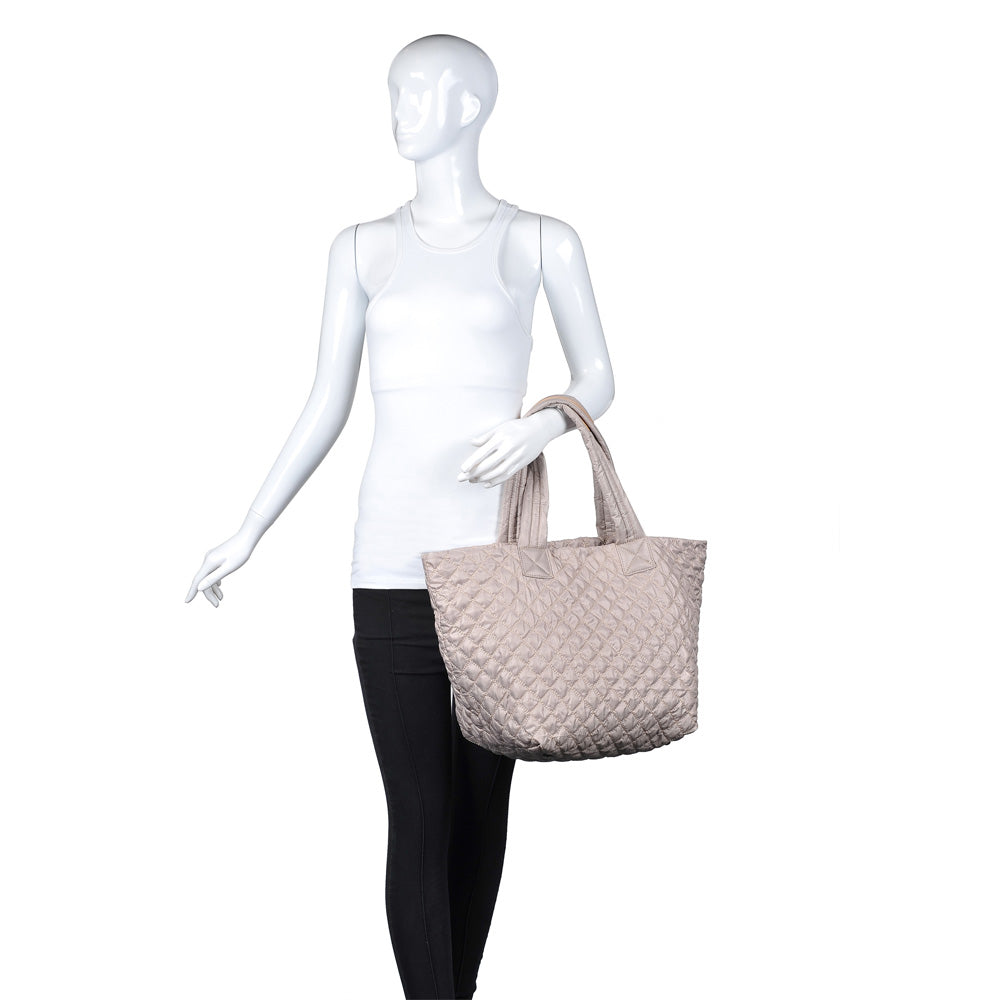 Woman wearing Natural Urban Expressions Breakaway Tote 840611148971 View 1 | Natural