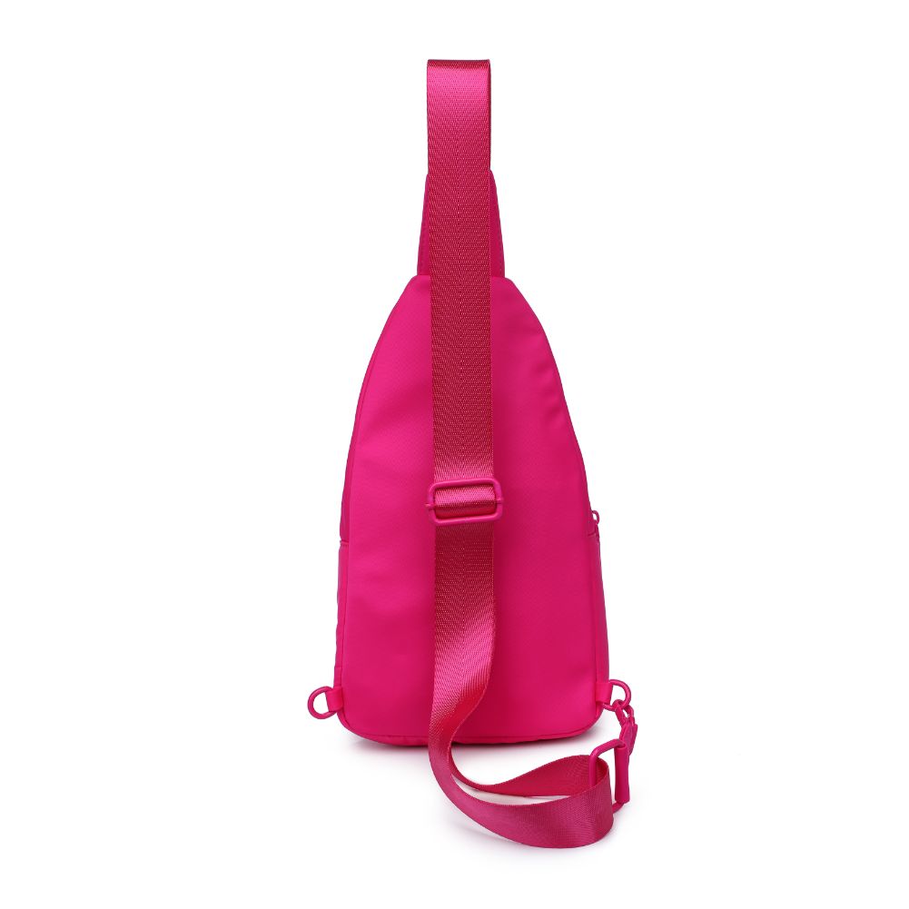 Urban Expressions Walker - Nylon Sling Backpack 840611110671 View 7 | Magenta