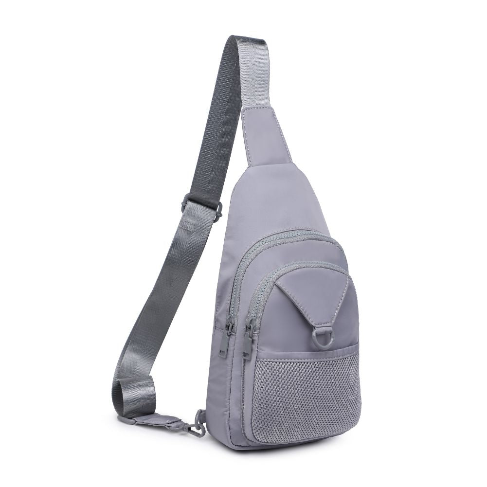 Urban Expressions Walker - Nylon Sling Backpack 840611110664 View 6 | Grey