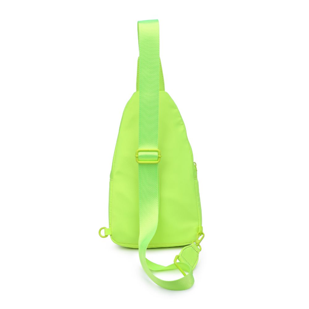 Urban Expressions Walker - Nylon Sling Backpack 840611110688 View 7 | Neon Yellow