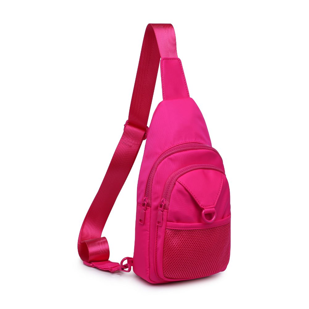 Urban Expressions Walker - Nylon Sling Backpack 840611110671 View 6 | Magenta