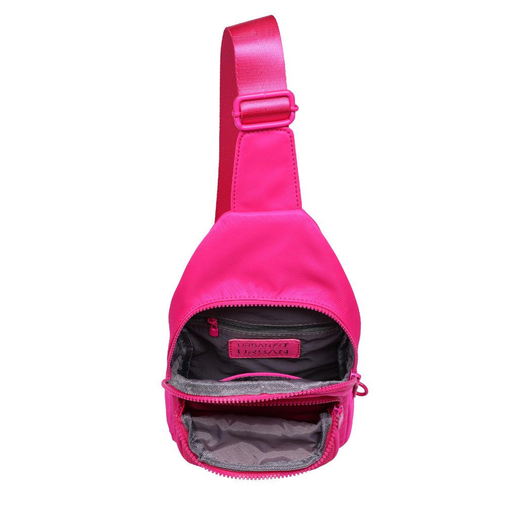 Urban Expressions Walker - Nylon Sling Backpack 840611110671 View 8 | Magenta